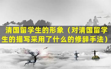 清国留学生的形象（对清国留学生的描写采用了什么的修辞手法）