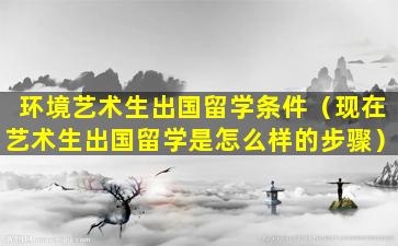 环境艺术生出国留学条件（现在艺术生出国留学是怎么样的步骤）