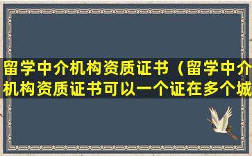 留学中介机构资质证书（留学中介机构资质证书可以一个证在多个城市使用吗）