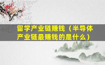 留学产业链赚钱（半导体产业链最赚钱的是什么）