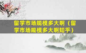 留学市场规模多大啊（留学市场规模多大啊知乎）
