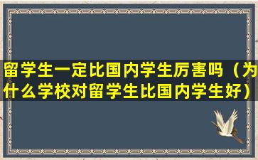 留学生一定比国内学生厉害吗（为什么学校对留学生比国内学生好）