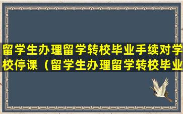 留学生办理留学转校毕业手续对学校停课（留学生办理留学转校毕业手续对学校停课有影响吗）