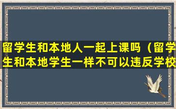 留学生和本地人一起上课吗（留学生和本地学生一样不可以违反学校规定）