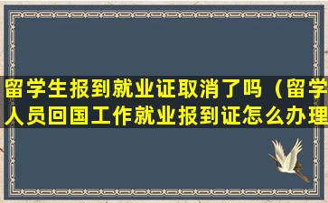 留学生报到就业证取消了吗（留学人员回国工作就业报到证怎么办理）