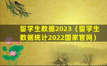 留学生数据2023（留学生数据统计2022国家官网）