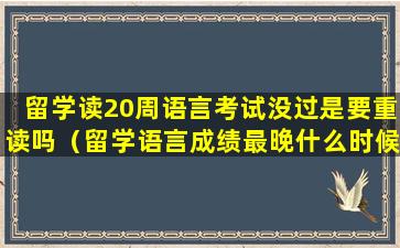 留学读20周语言考试没过是要重读吗（留学语言成绩最晚什么时候出来）