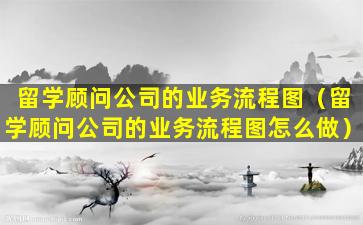 留学顾问公司的业务流程图（留学顾问公司的业务流程图怎么做）