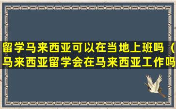 留学马来西亚可以在当地上班吗（马来西亚留学会在马来西亚工作吗）
