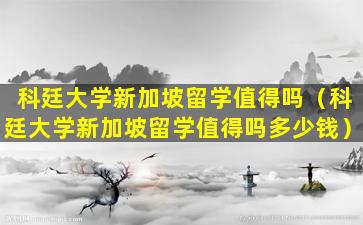 科廷大学新加坡留学值得吗（科廷大学新加坡留学值得吗多少钱）