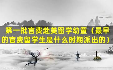 第一批官费赴美留学幼童（最早的官费留学生是什么时期派出的）