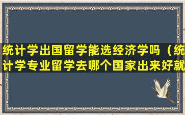 统计学出国留学能选经济学吗（统计学专业留学去哪个国家出来好就业）