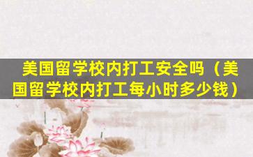 美国留学校内打工安全吗（美国留学校内打工每小时多少钱）