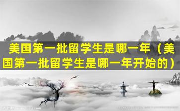 美国第一批留学生是哪一年（美国第一批留学生是哪一年开始的）