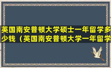 英国南安普顿大学硕士一年留学多少钱（英国南安普顿大学一年留学多少钱）