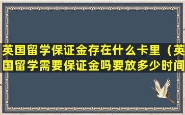 英国留学保证金存在什么卡里（英国留学需要保证金吗要放多少时间）