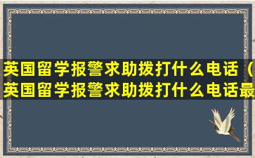 英国留学报警求助拨打什么电话（英国留学报警求助拨打什么电话最好）