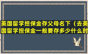 英国留学担保金存父母名下（去英国留学担保金一般要存多少什么时候开始存）