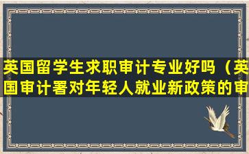 英国留学生求职审计专业好吗（英国审计署对年轻人就业新政策的审计）