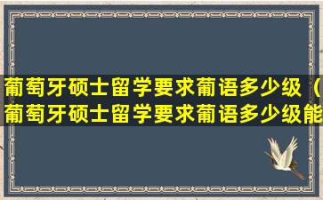 葡萄牙硕士留学要求葡语多少级（葡萄牙硕士留学要求葡语多少级能毕业）