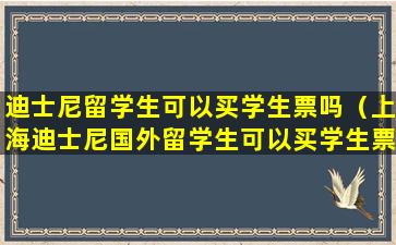 迪士尼留学生可以买学生票吗（上海迪士尼国外留学生可以买学生票吗）