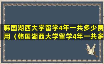 韩国湖西大学留学4年一共多少费用（韩国湖西大学留学4年一共多少费用啊）